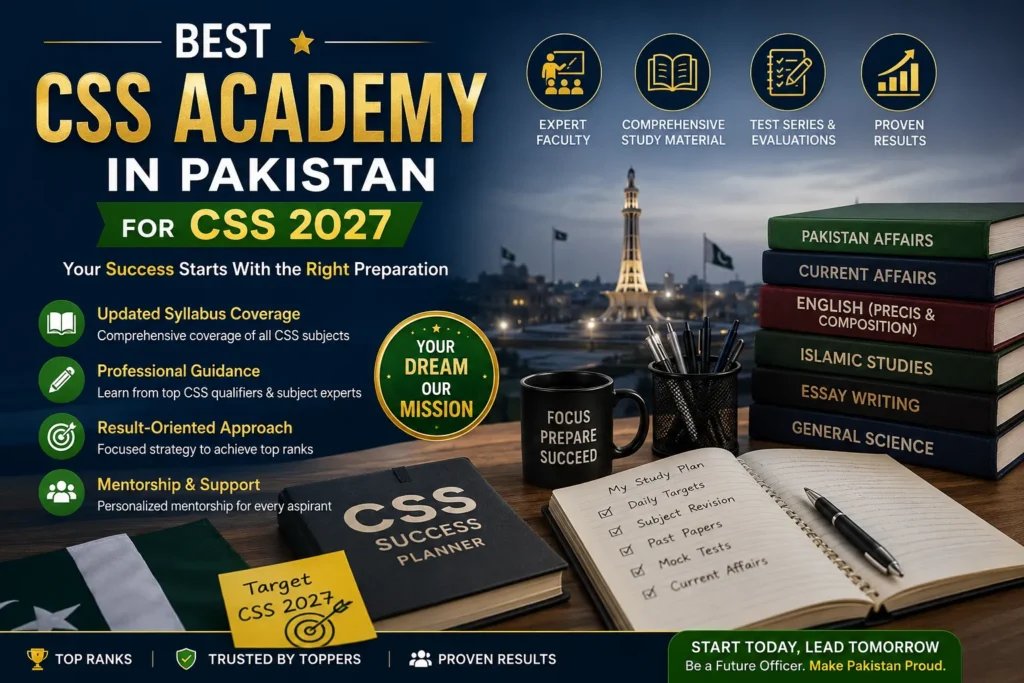 Best CSS Academy in Pakistan for CSS 2027